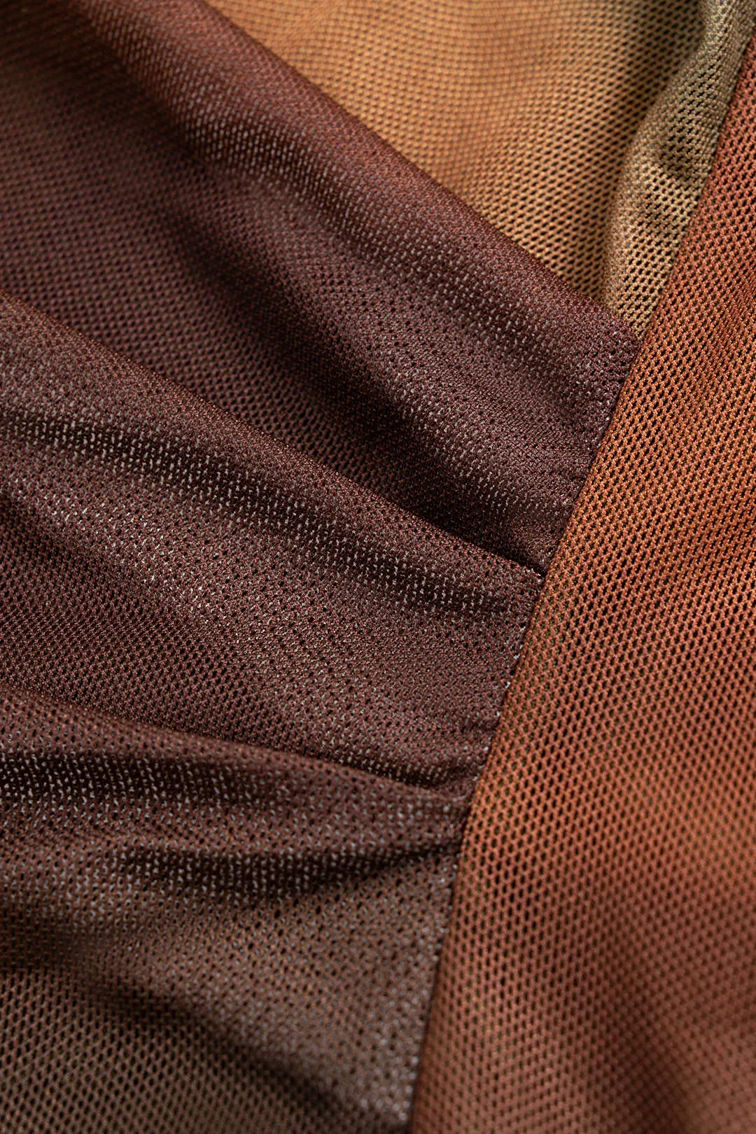 Ombre Print Mesh Ruched Boat Neck Long Sleeve Bodysuit sold by Micas product image thumbnail 4