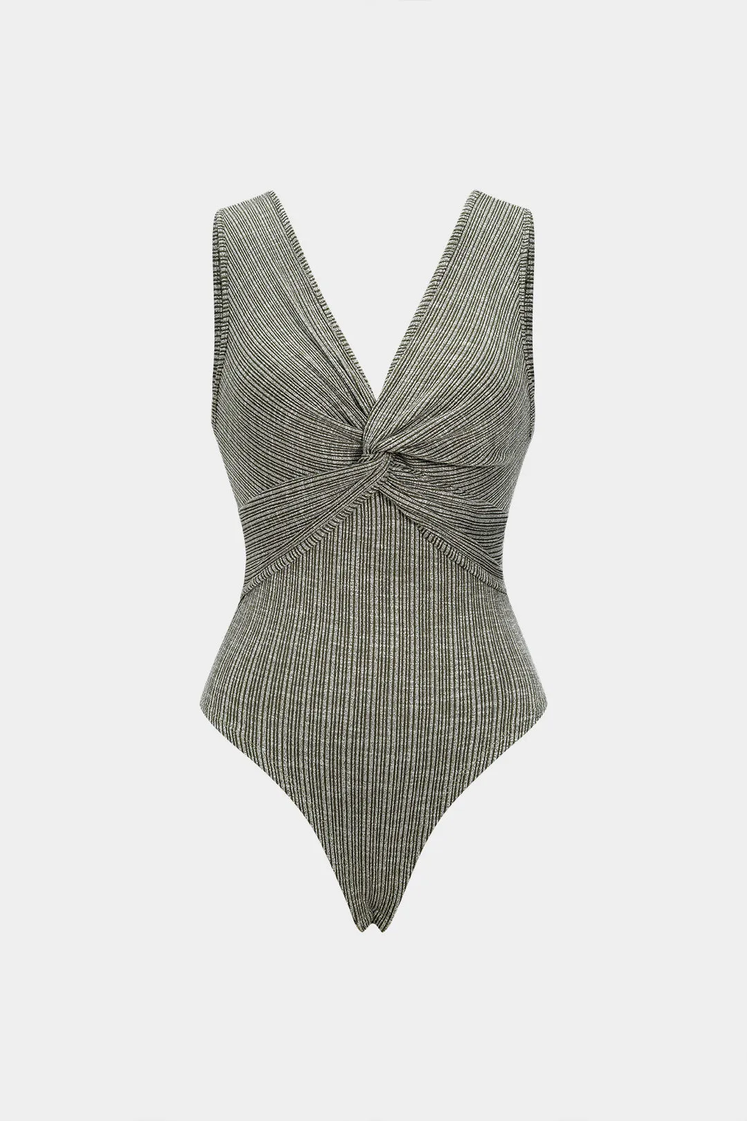 Ruched Twist Knot Sleeveless Bodysuit sold by Micas