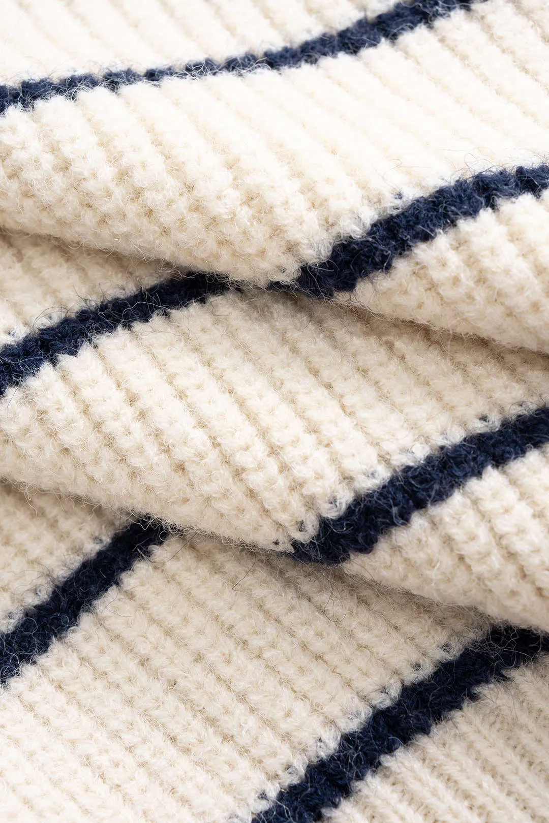 Knit Contrast Stripes Print Button V-Neck Sweater Cardigan sold by Micas product image thumbnail 4