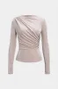 Ruched Long-Sleeve Top sold by Micas