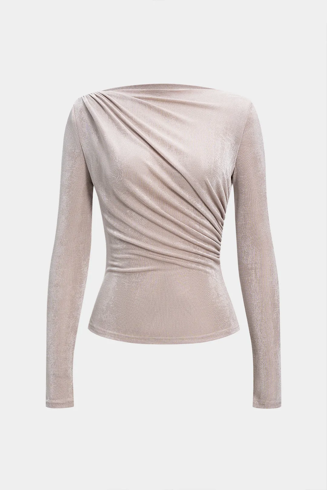 Ruched Long-Sleeve Top sold by Micas