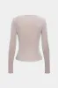 Ruched Long-Sleeve Top sold by Micas