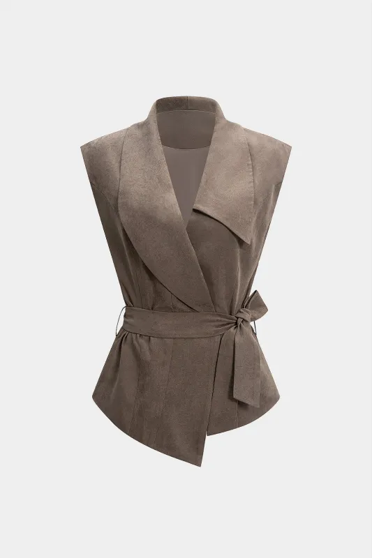 Tie Front Asymmetrical Tank Top sold by Micas