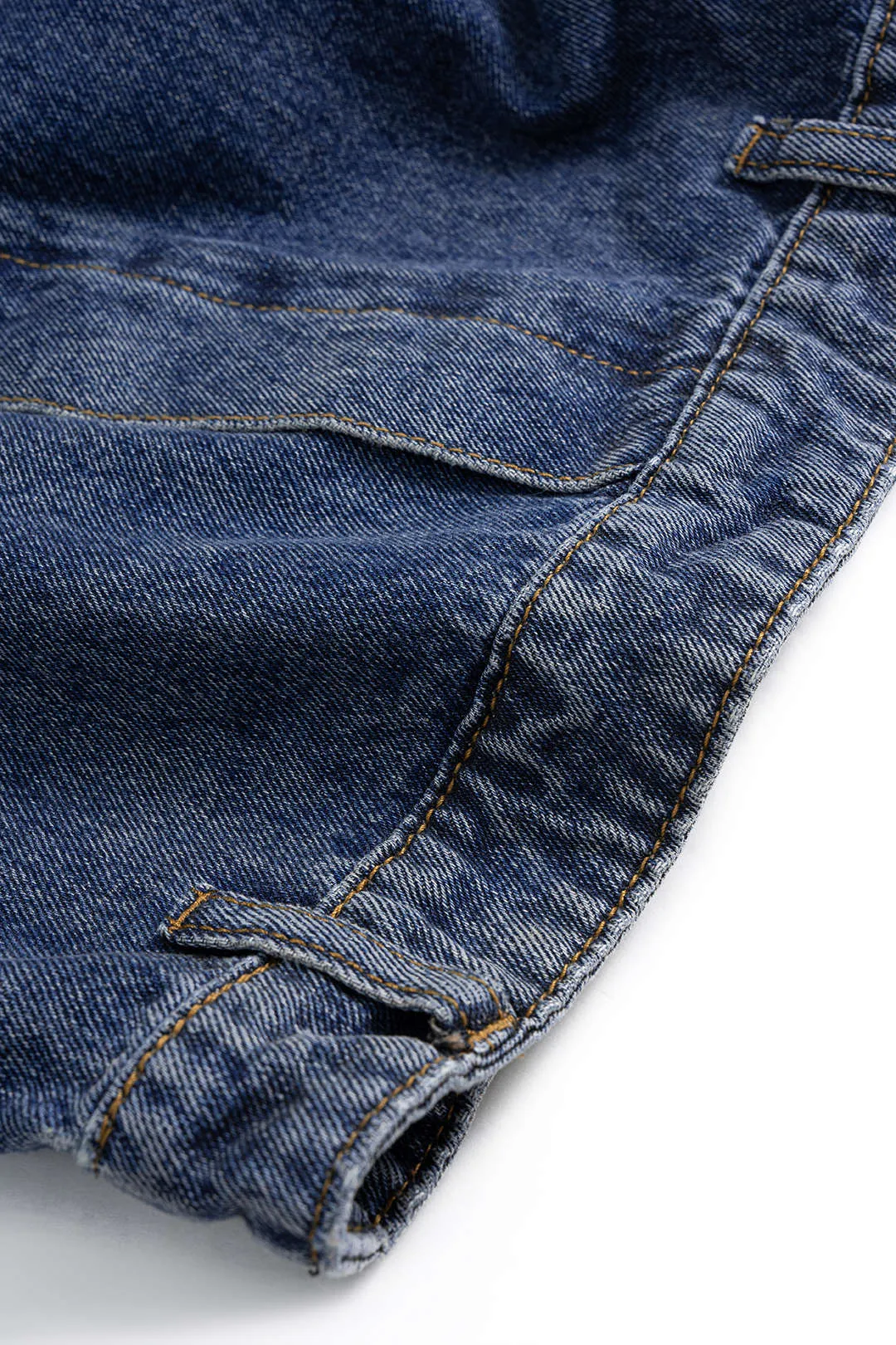 Denim Washed High Waist Barrel Jeans sold by Micas product image thumbnail 4