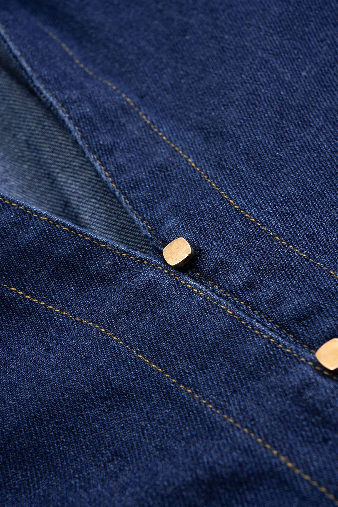 Denim V-Neck Short Sleeve Shirt sold by Micas product image thumbnail 4