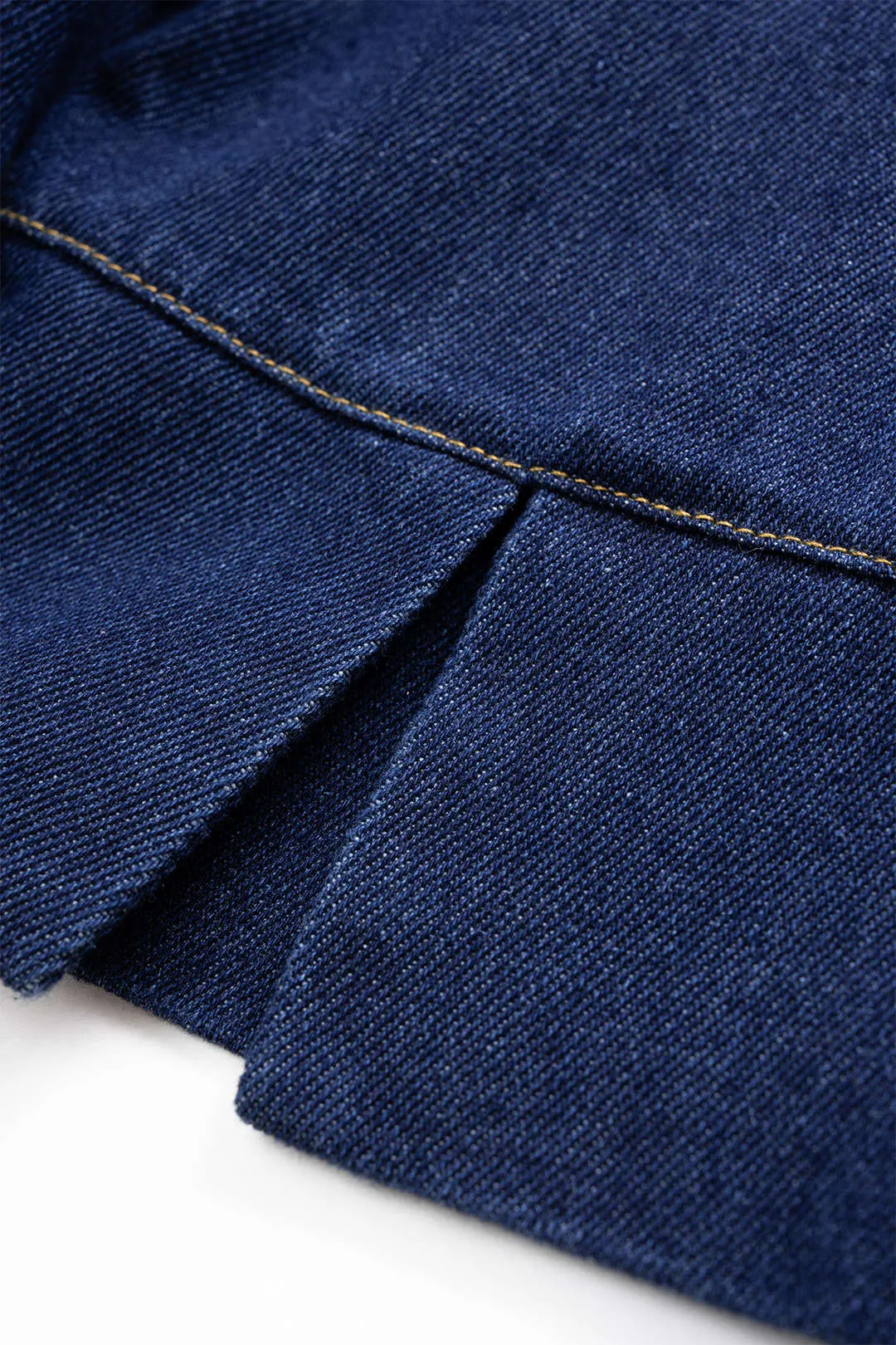 Denim V-Neck Short Sleeve Shirt sold by Micas product image thumbnail 5