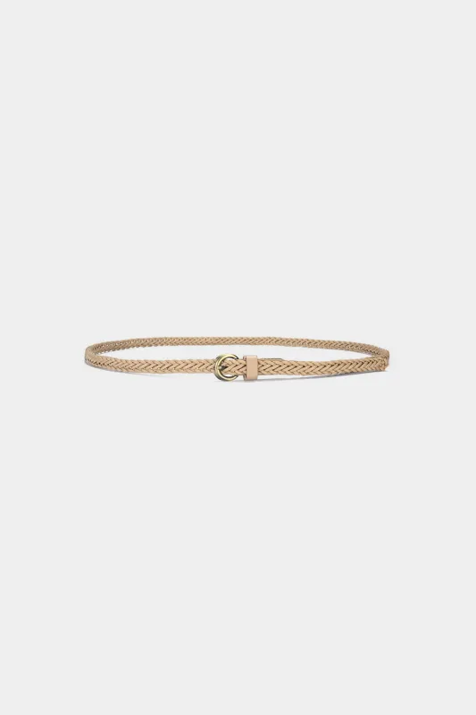 Faux Leather Distressed Woven Belt sold by Micas