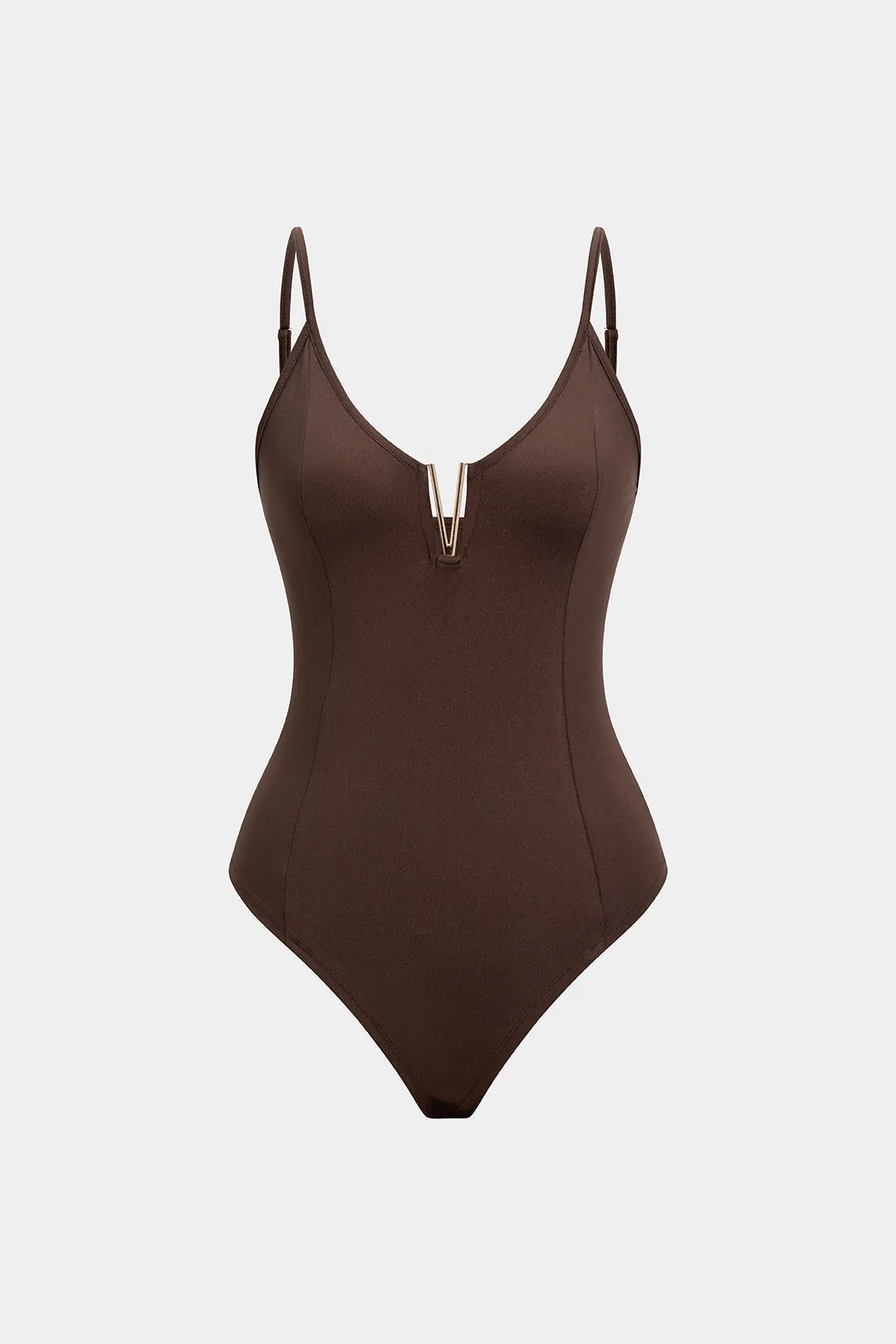 Metallic Slip Sleeveless Bodysuit sold by Micas