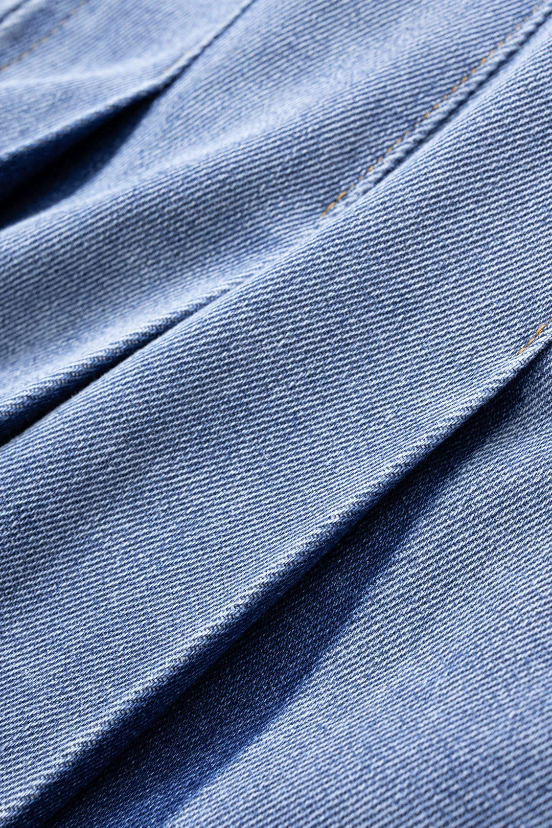 Denim Pocket Pleated Frayed Skirt sold by Micas product image thumbnail 3