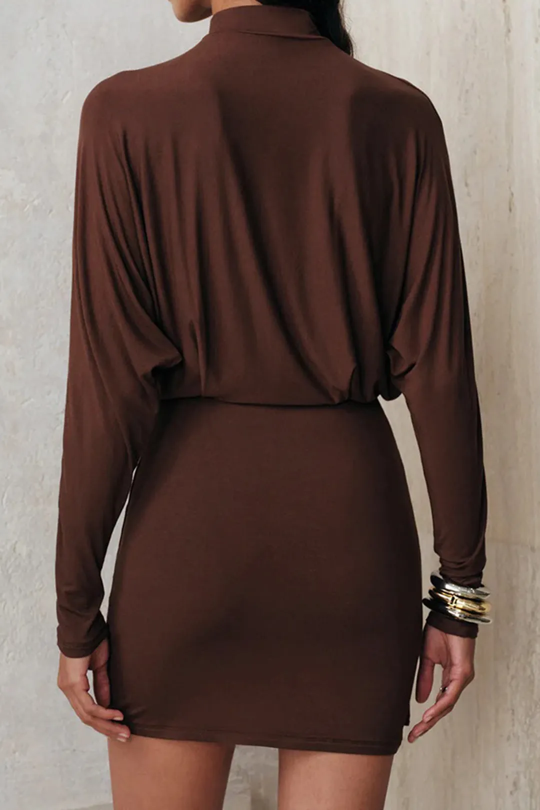 Ruched Long Sleeve Mini Dress sold by Micas product image thumbnail 2