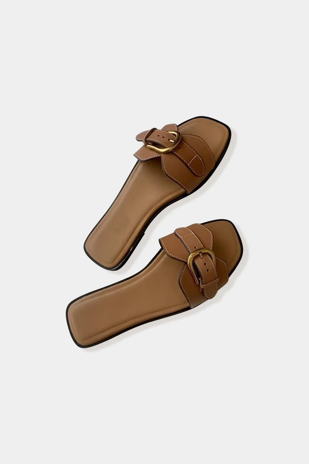 Metallic Buckle Square Toe Flats sold by Micas product image thumbnail 2