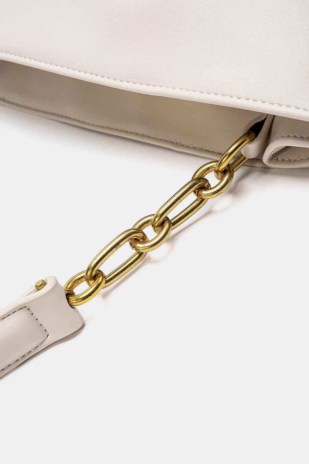 Leather Ruched Belt Buckle Tote Bag sold by Micas product image thumbnail 4