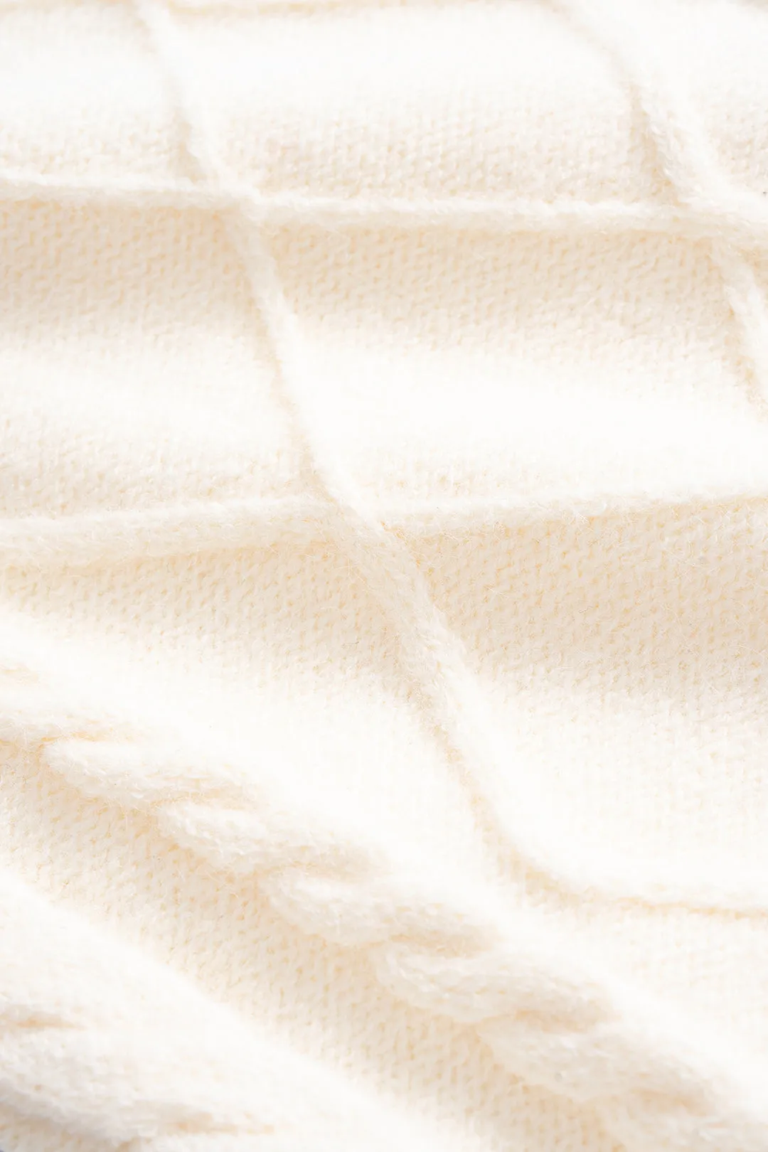 Patchwork Button Cable Sweater Cardigan sold by Micas product image thumbnail 5