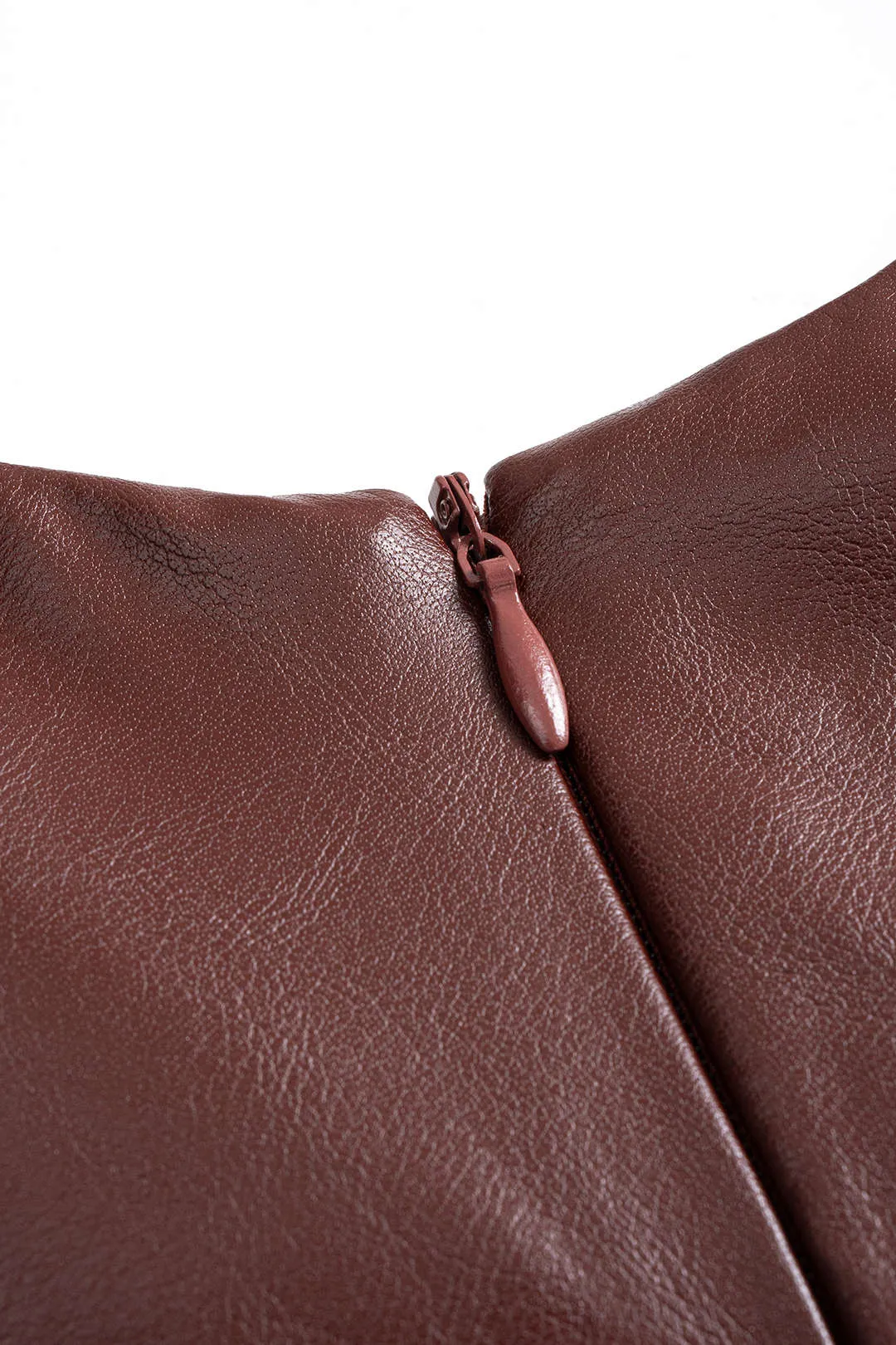 Faux Leather Belted Ruched Sleeveless Mini Dress sold by Micas product image thumbnail 4