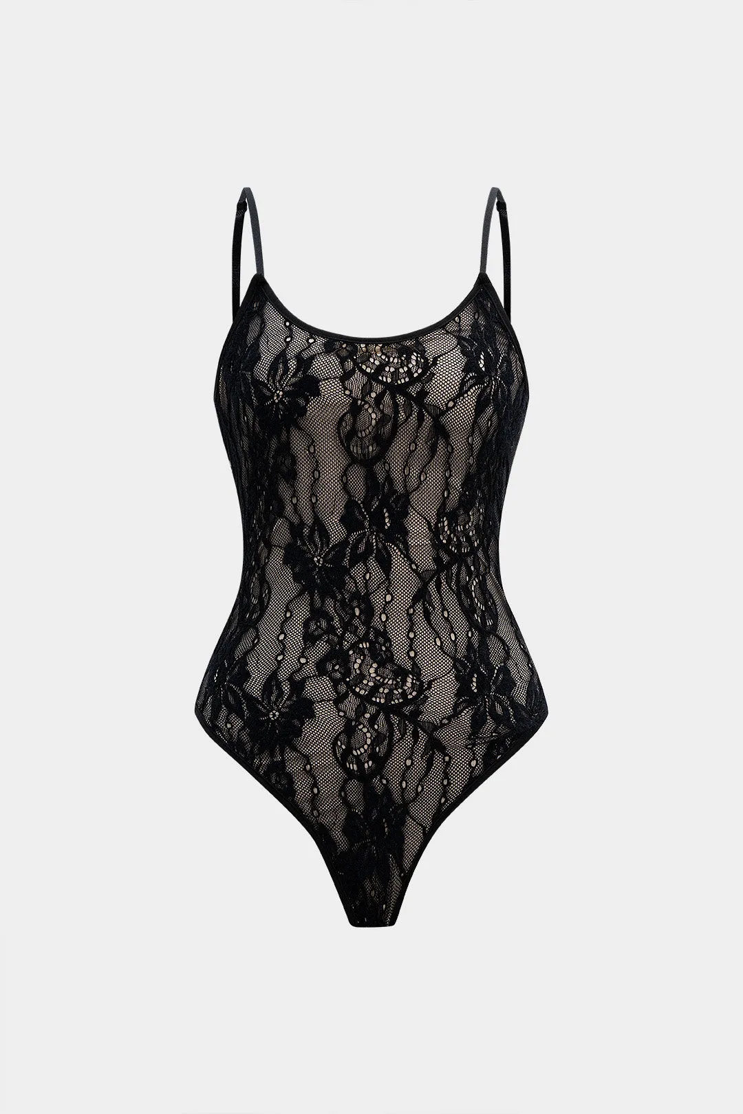 Lace Patchwork Backless Slip Sleeveless Bodysuit sold by Micas