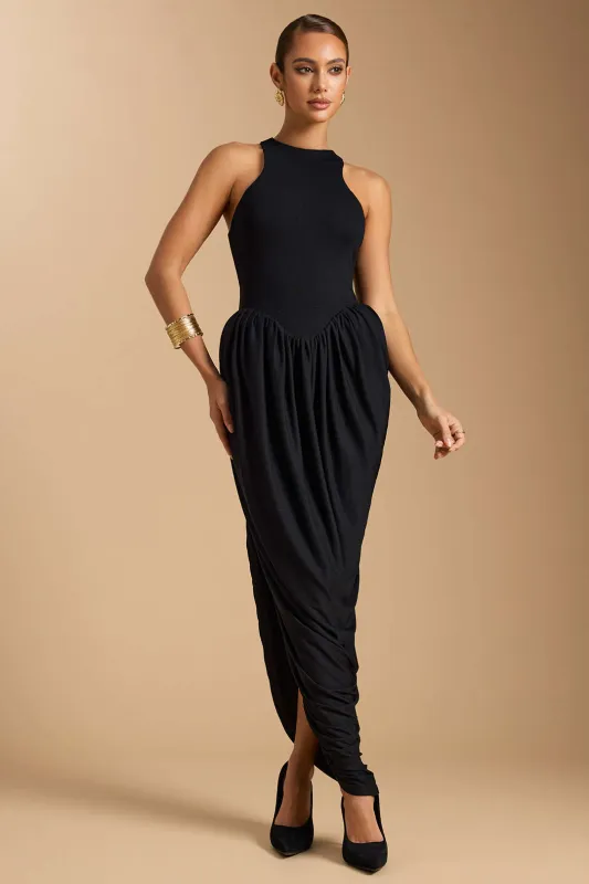 Ruched Zipper Tank Sleeveless Midi Dress sold by Micas