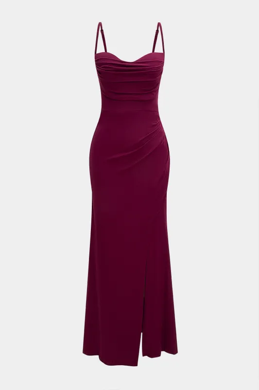 Ruched Slip Sleeveless Midi Dress sold by Micas