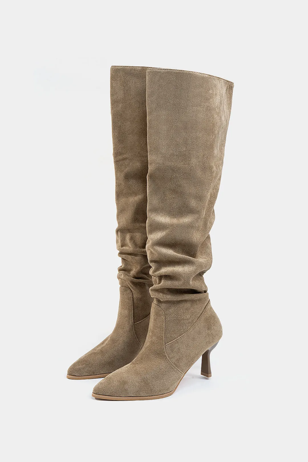 Pointed Toe Knee High Boots sold by Micas