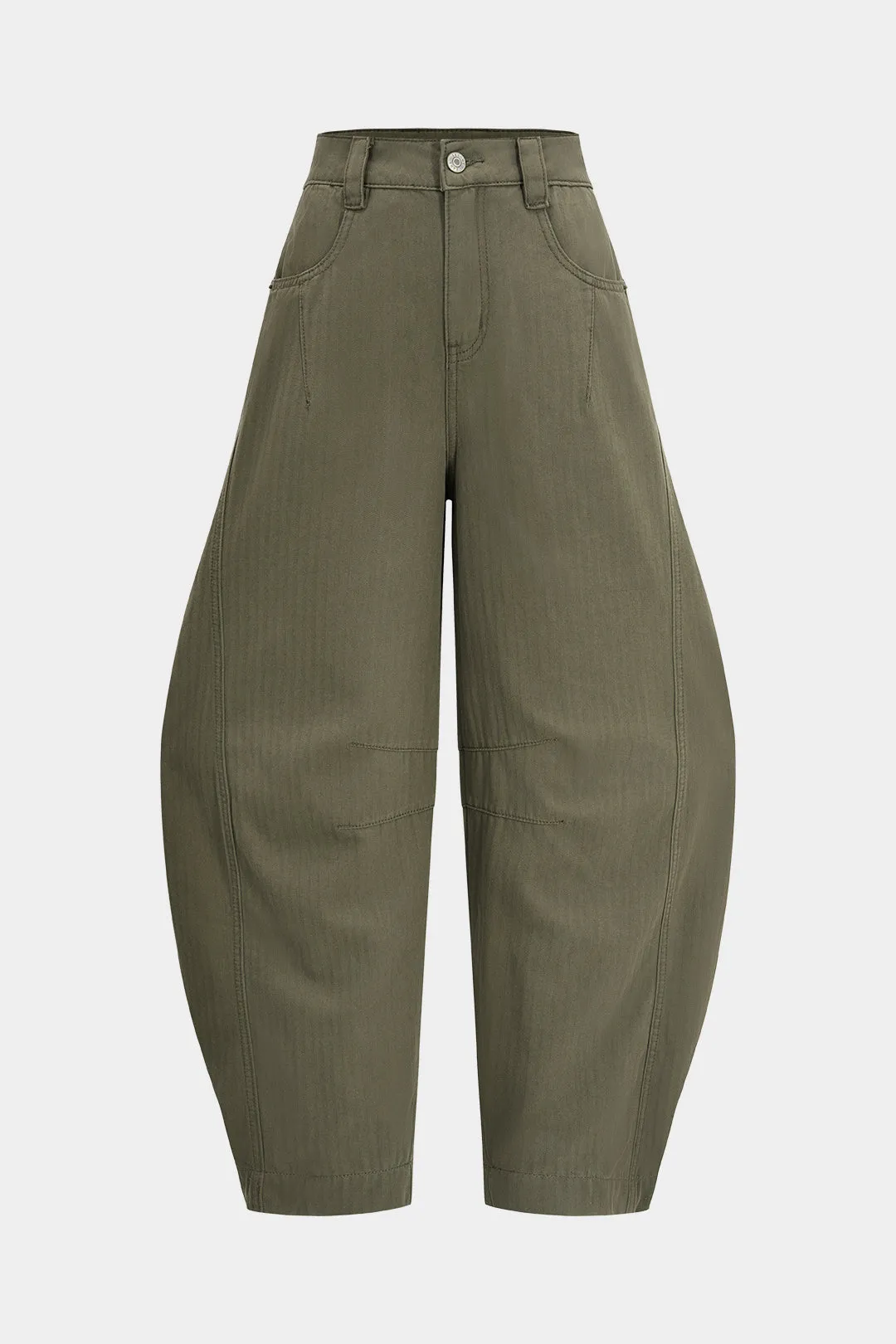 Denim Drawstring Barrel Jeans sold by Micas