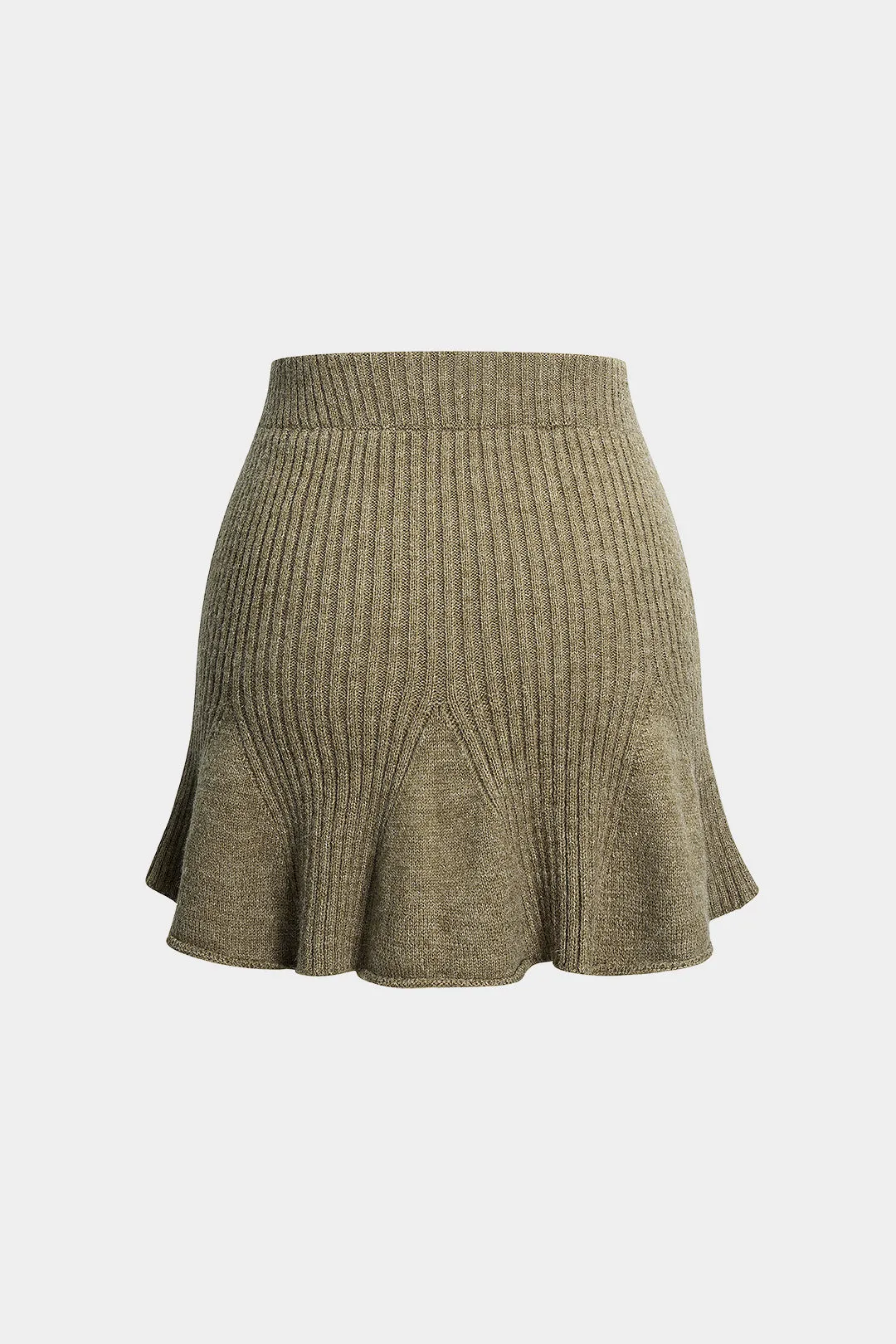 Knit Ruffle Hem Mini Skirt sold by Micas product image thumbnail 2