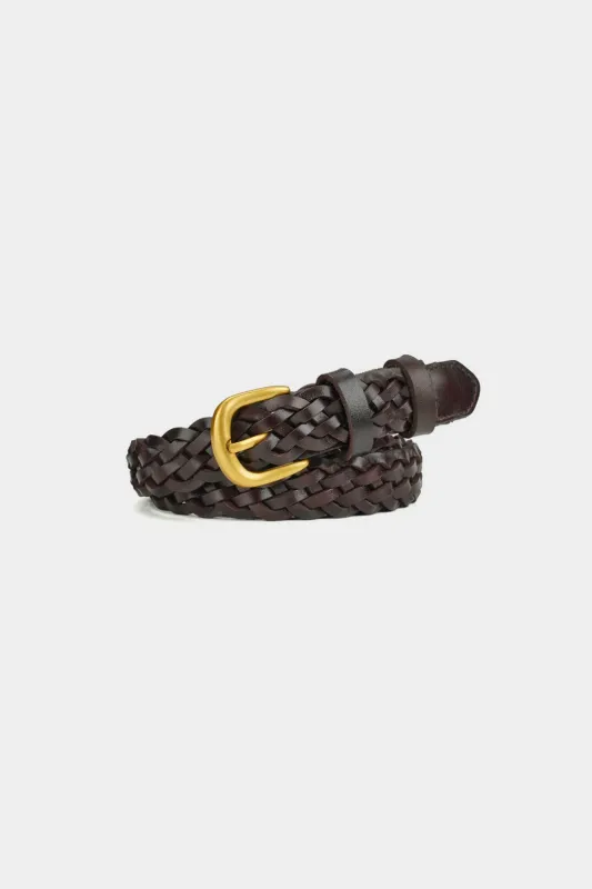 Leather Woven Metallic Buckle Belt sold by Micas
