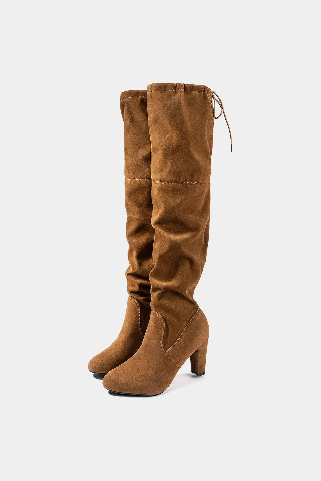 Suede High Heel Knee High Boots sold by Micas