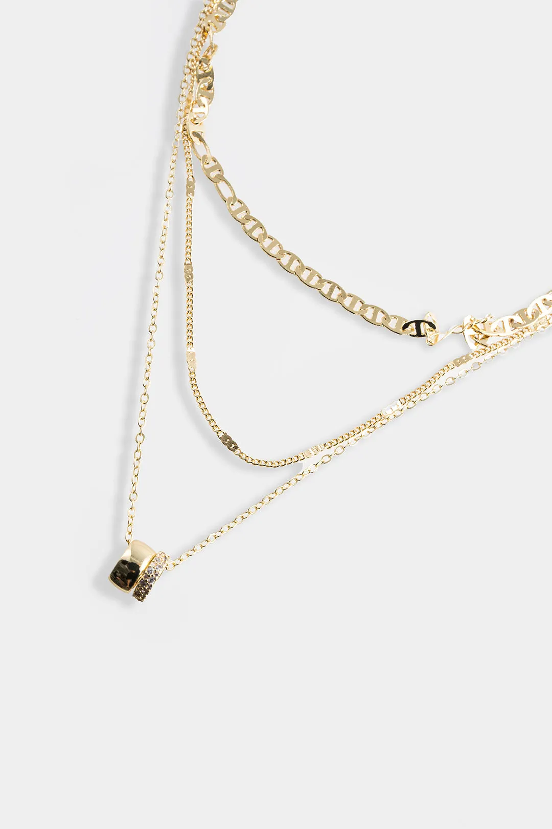 Metallic Multi-Layer Necklace sold by Micas product image thumbnail 3