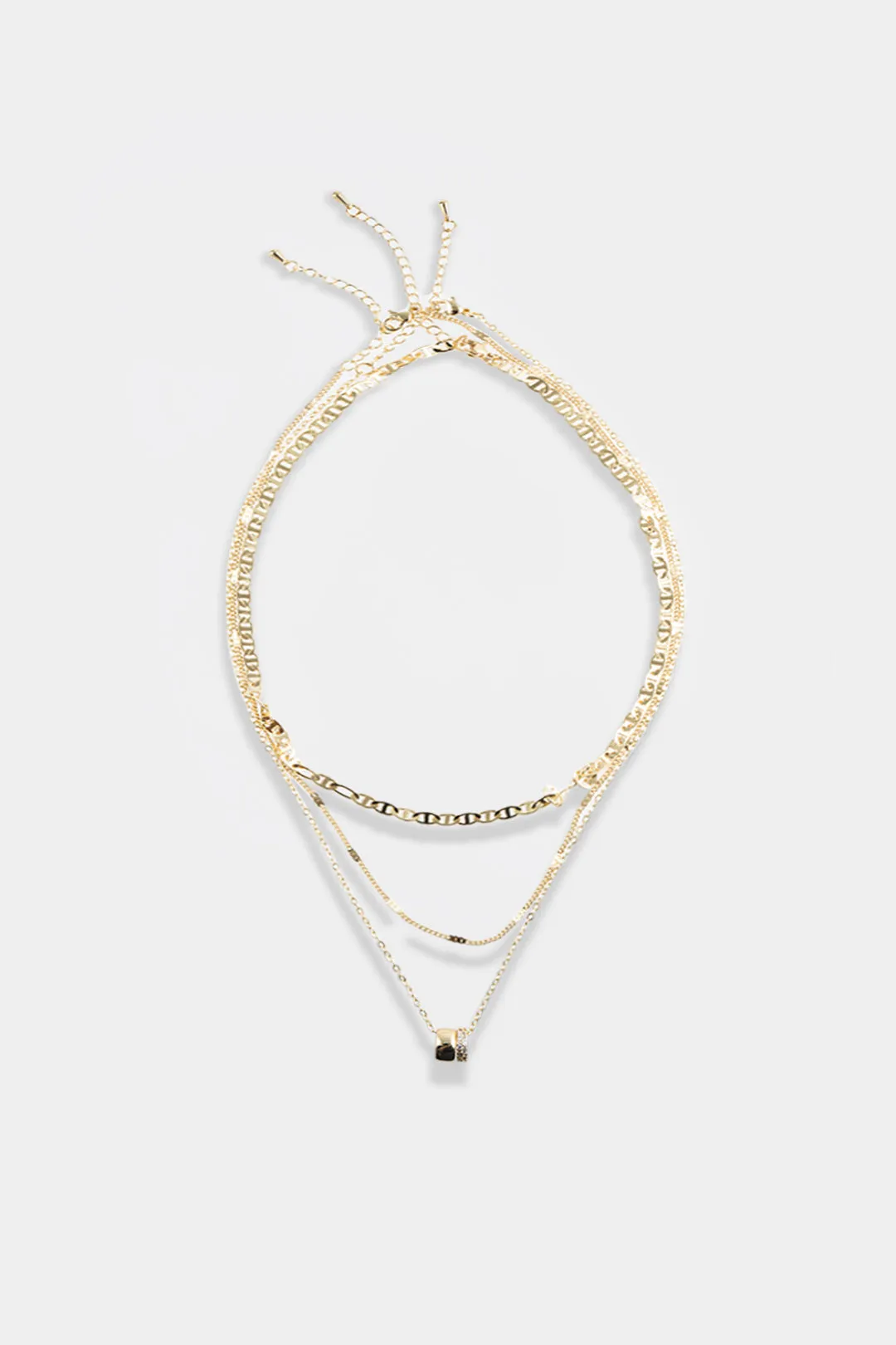 Metallic Multi-Layer Necklace sold by Micas