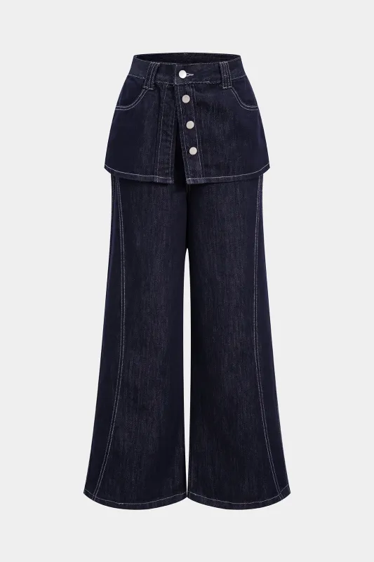 Denim Button Jeans sold by Micas