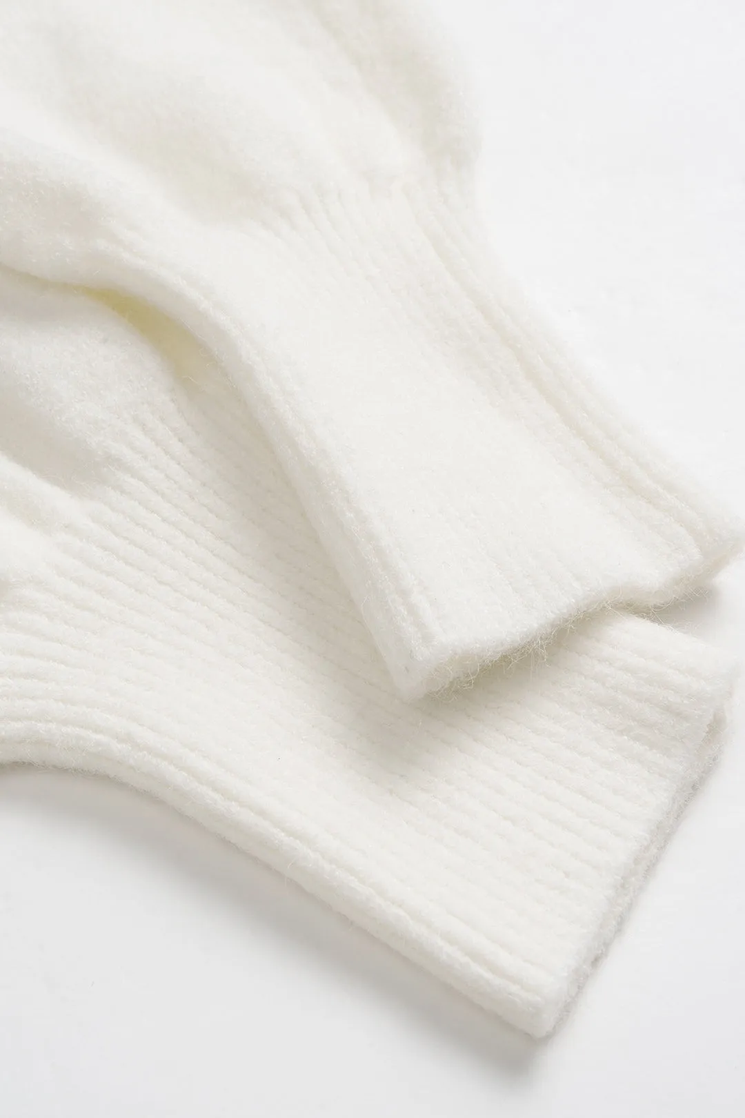 Asymmetrical Button Sweater Long-Sleeve Top sold by Micas product image thumbnail 3