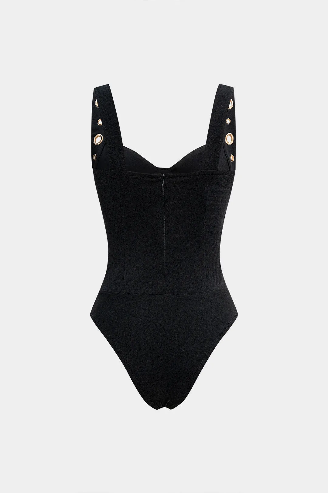 Metallic Eyelet Tank Sleeveless Bodysuit sold by Micas product image thumbnail 2