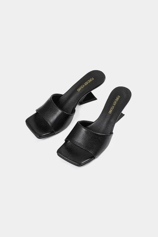 Square Open Toe Faux Leather Sandals sold by Micas