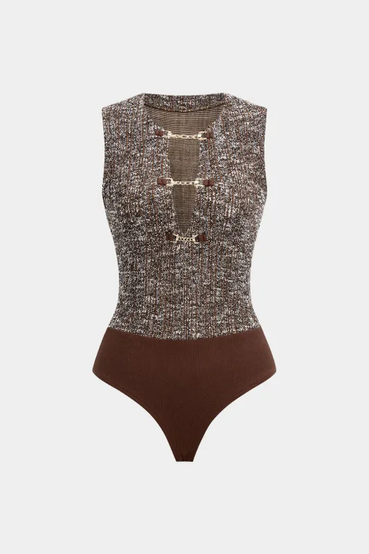Metallic Chain Tank Sleeveless Bodysuit sold by Micas