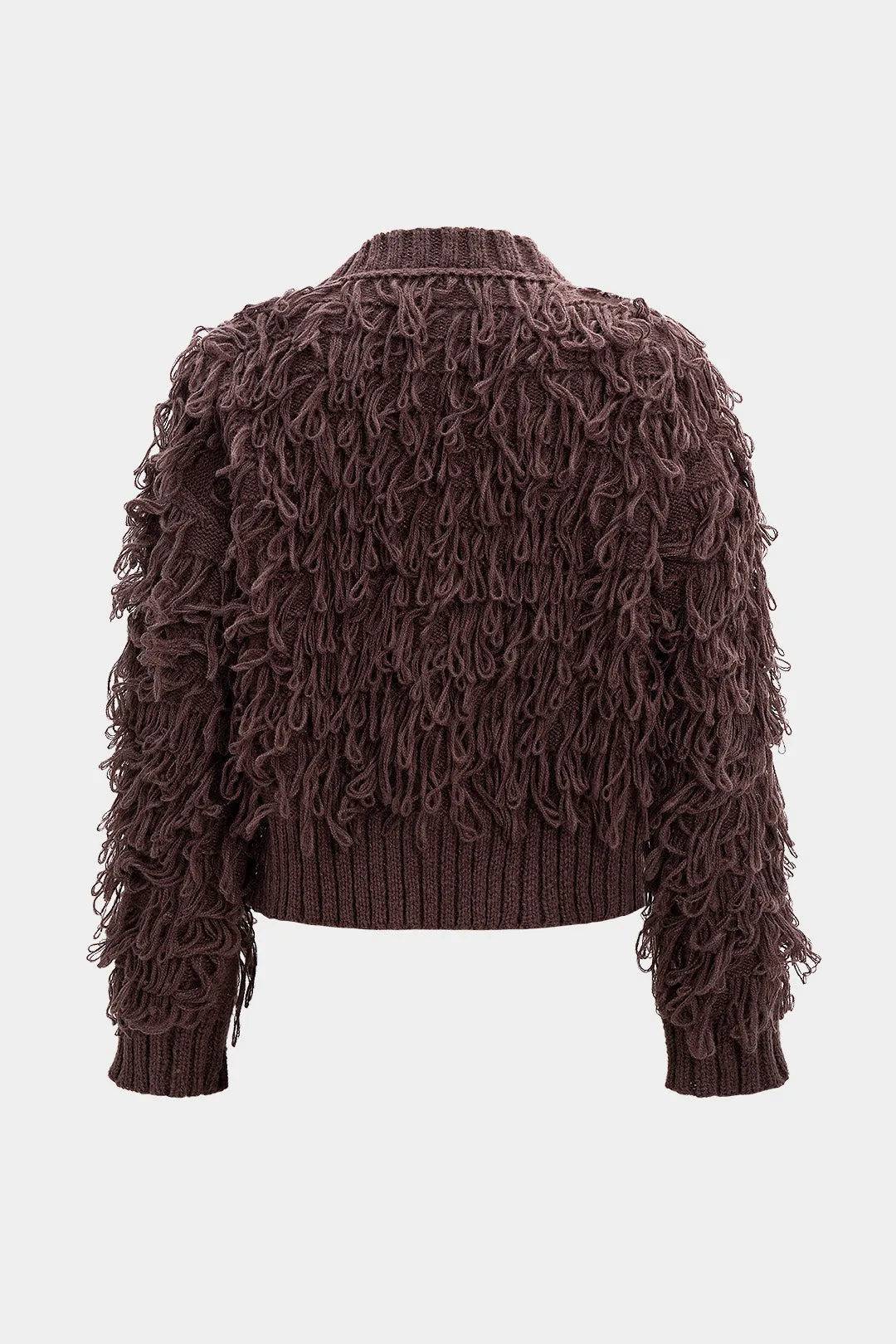 Knit Button Fringe Cardigan sold by Micas product image thumbnail 2