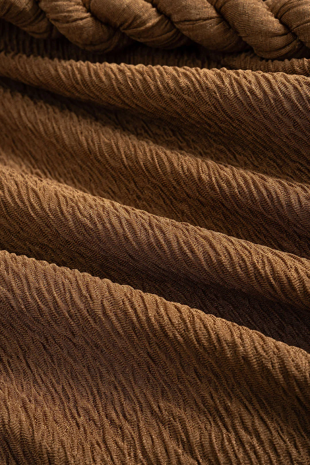 Twist Knot Ruched Asymmetrical Long Sleeve Mini Dress sold by Micas product image thumbnail 4