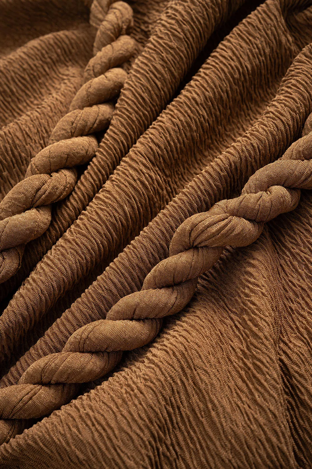 Plus Size Twist Knot Ruched Asymmetrical Long Sleeve Mini Dress sold by Micas product image thumbnail 3