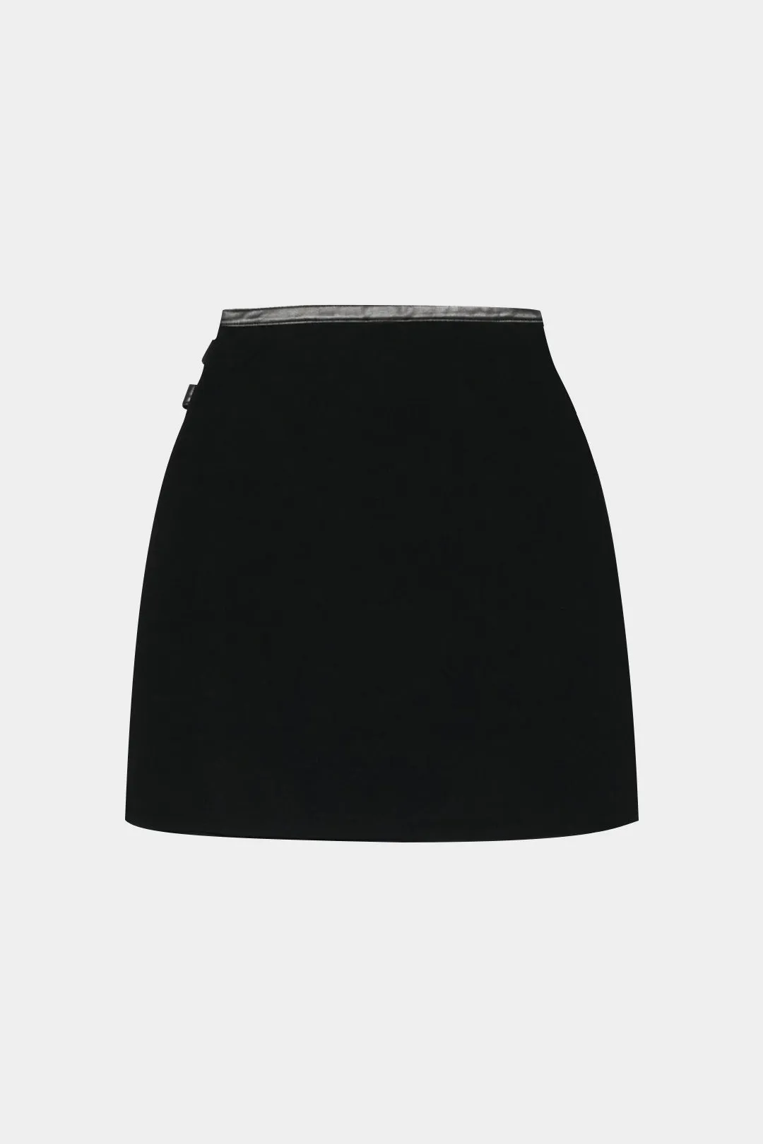 Faux Leather Patchwork Skirt sold by Micas product image thumbnail 2