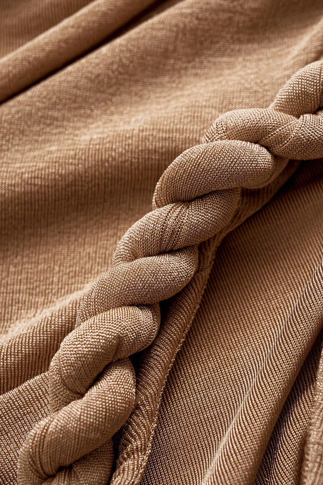 Knit Twist Knot Ruched Asymmetrical Tank Top sold by Micas product image thumbnail 3