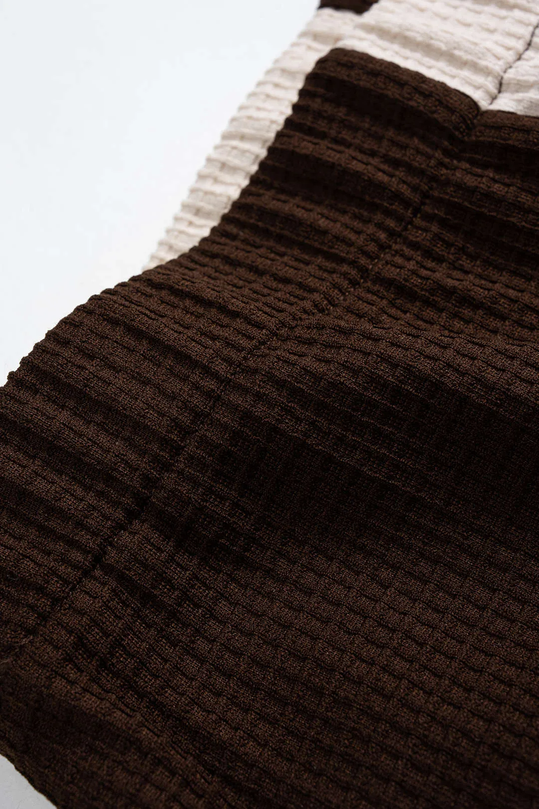 Contrast Button Long-Sleeve Top And High Waist Skirt Set sold by Micas product image thumbnail 3