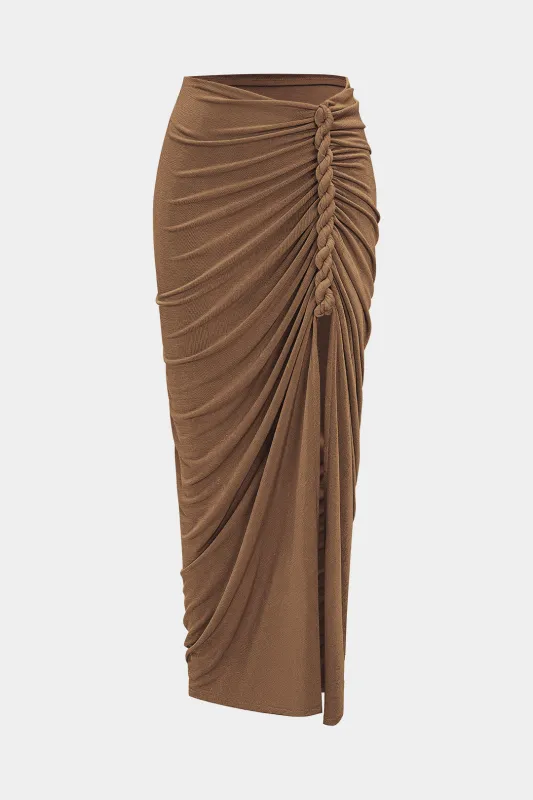 Twist Knot Ruched Skirt sold by Micas