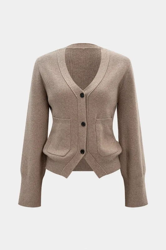Knit Button Pocket Cardigan sold by Micas