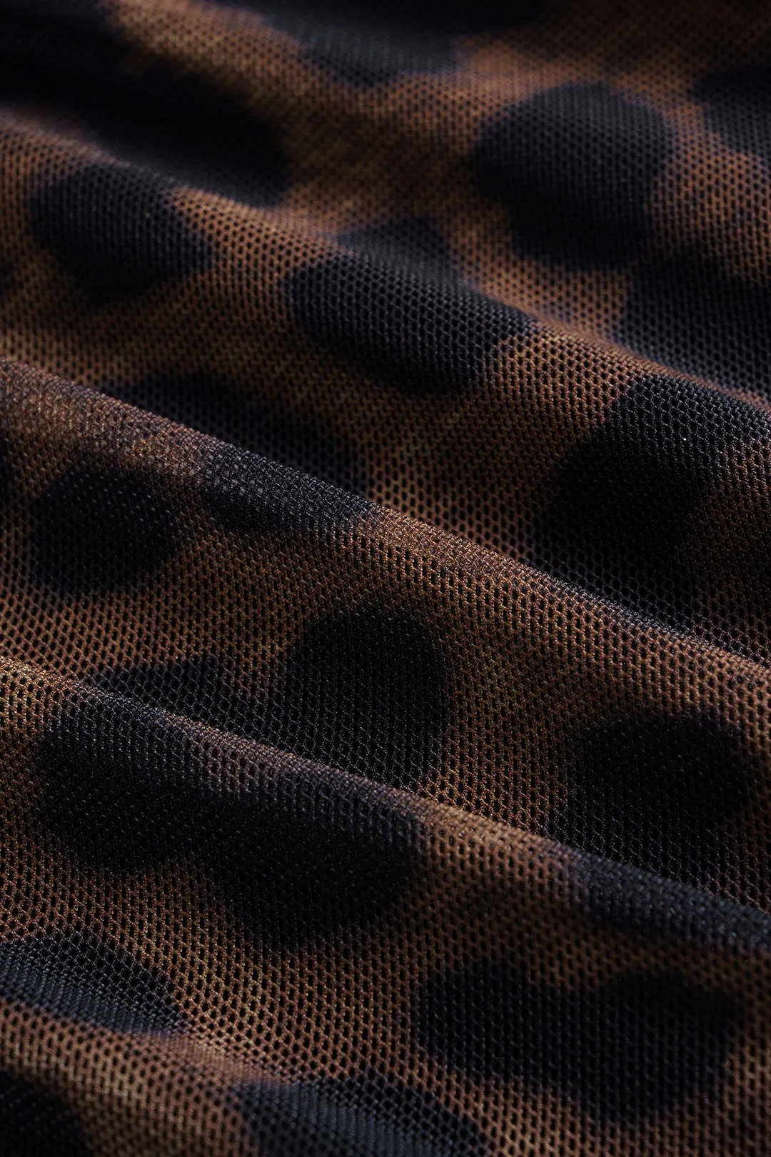 Leopard Print Mesh V-Neck Ruched Twist Knot Slip Sleeveless Bodysuit sold by Micas product image thumbnail 4