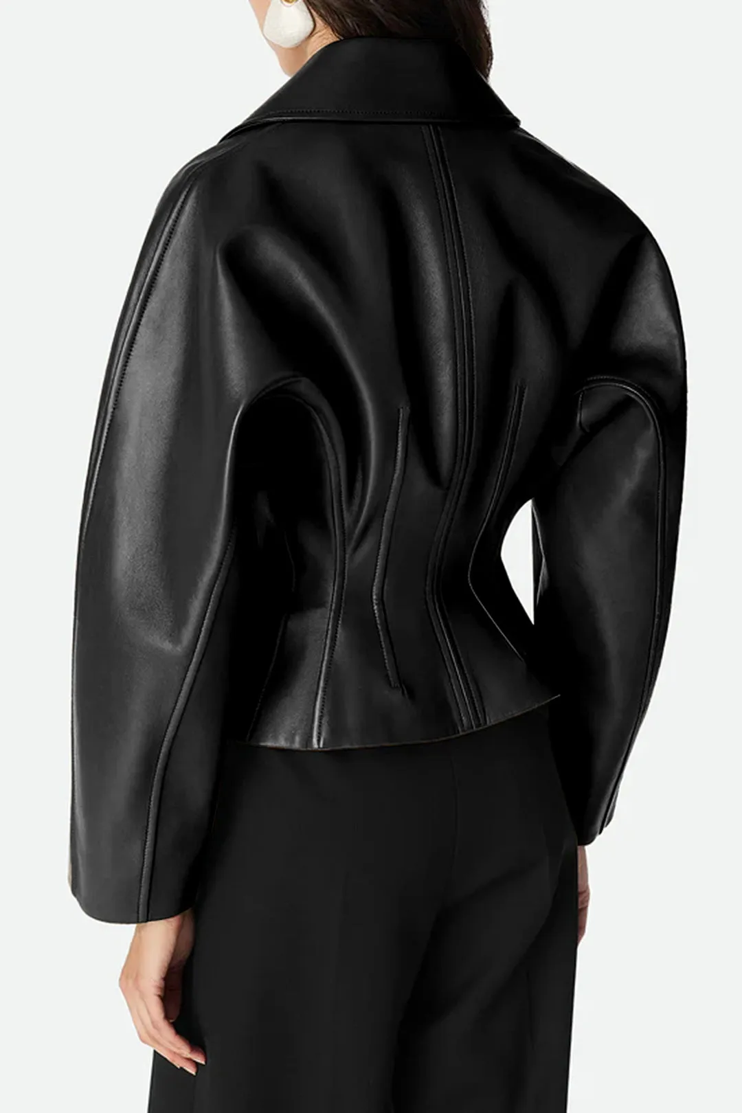 Faux Leather Button Jacket sold by Micas product image thumbnail 3