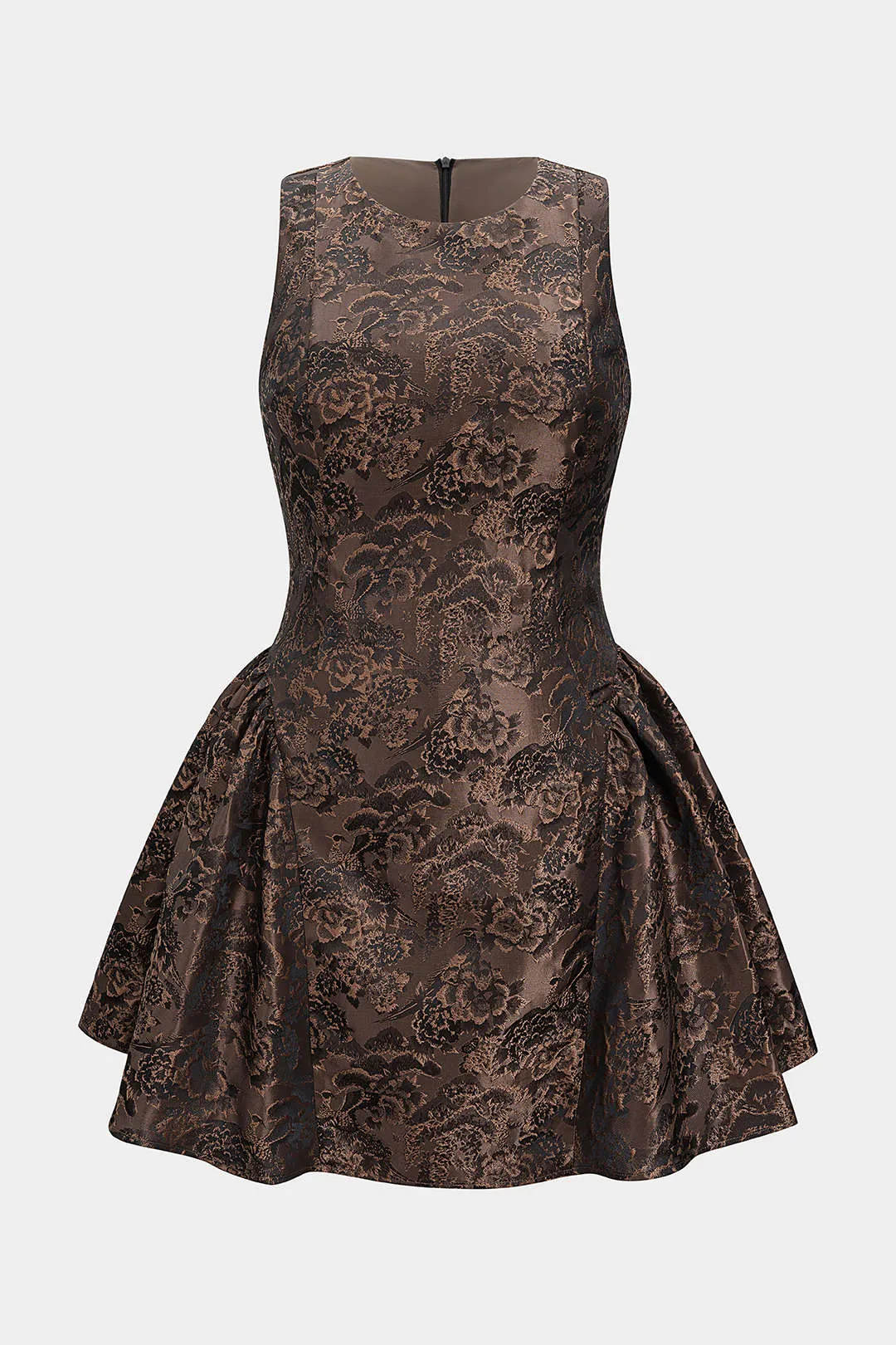 Jacquard Button Sleeveless Mini Dress sold by Micas