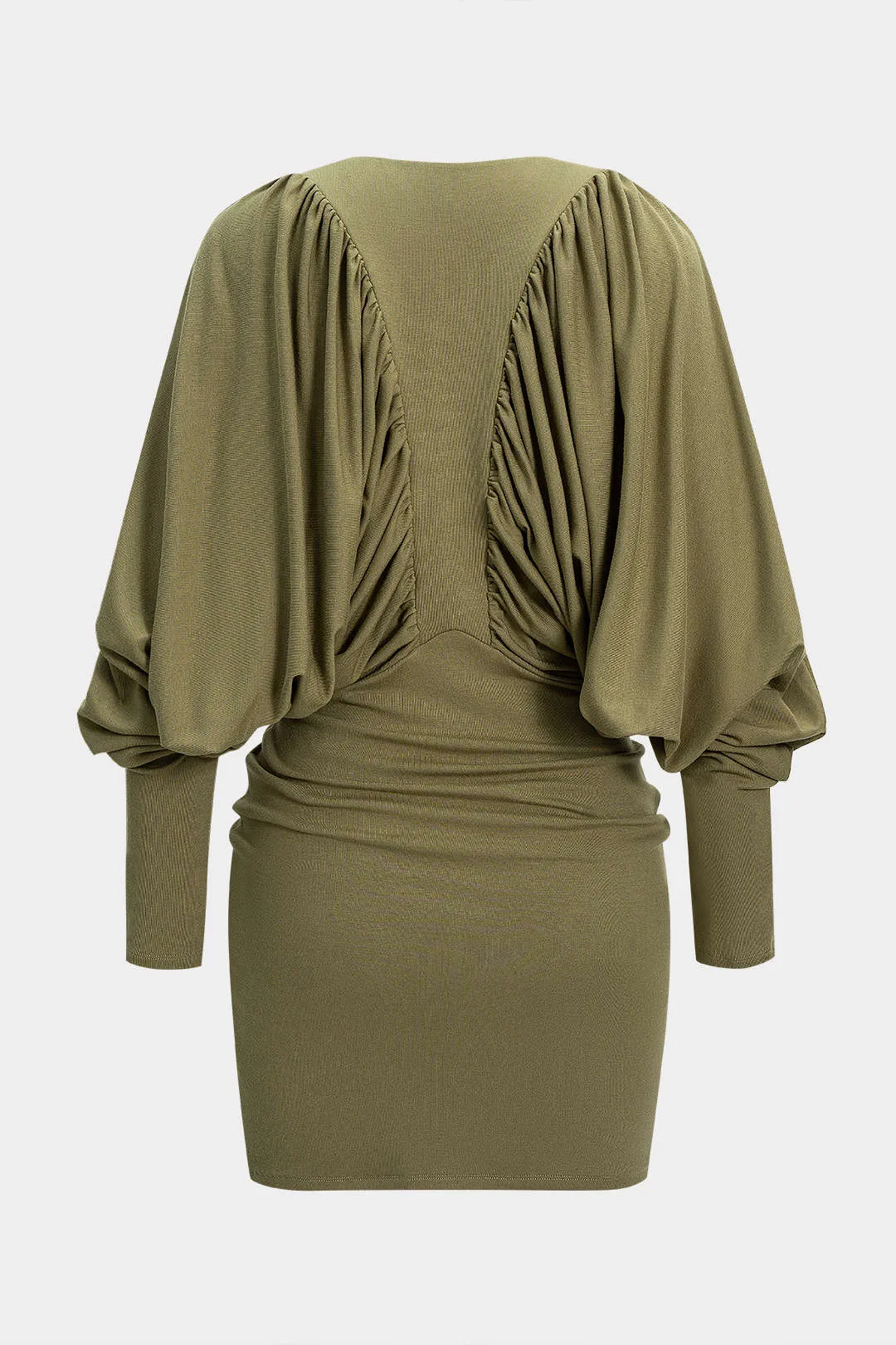 Ruched Zipper Long Sleeve Mini Dress sold by Micas product image thumbnail 2