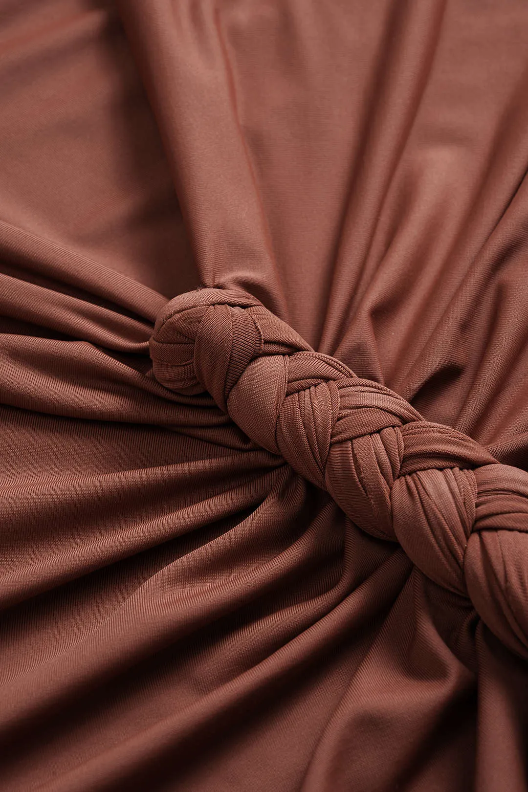 Mock Neck Braided Ruched Long Sleeve Midi Dress sold by Micas product image thumbnail 3