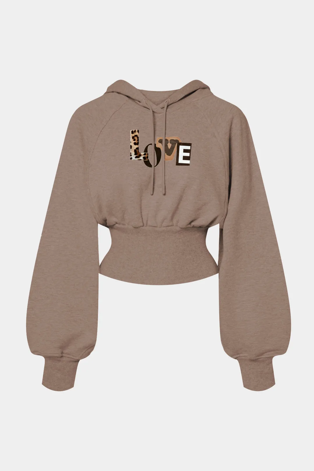 Letter Print Drawstring Hoodie sold by Micas