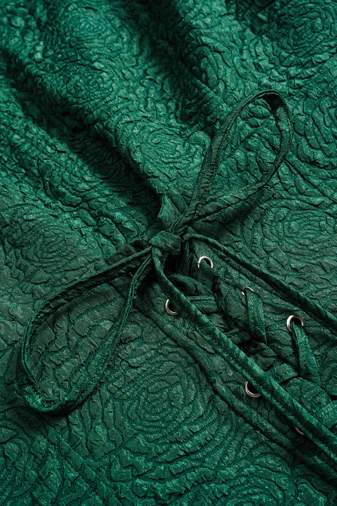 Plus Size Jacquard Zipper Ruched V-Neck Sleeveless Mini Dress sold by Micas product image thumbnail 4