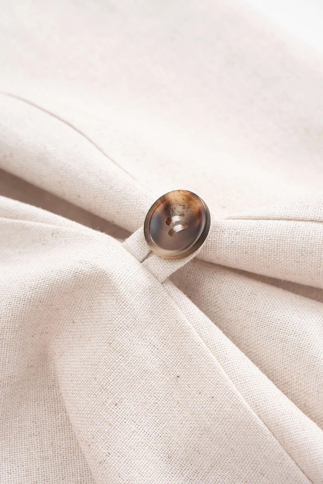 Plus Size Faux Leather Linen Patchwork Ruched Trousers sold by Micas product image thumbnail 4