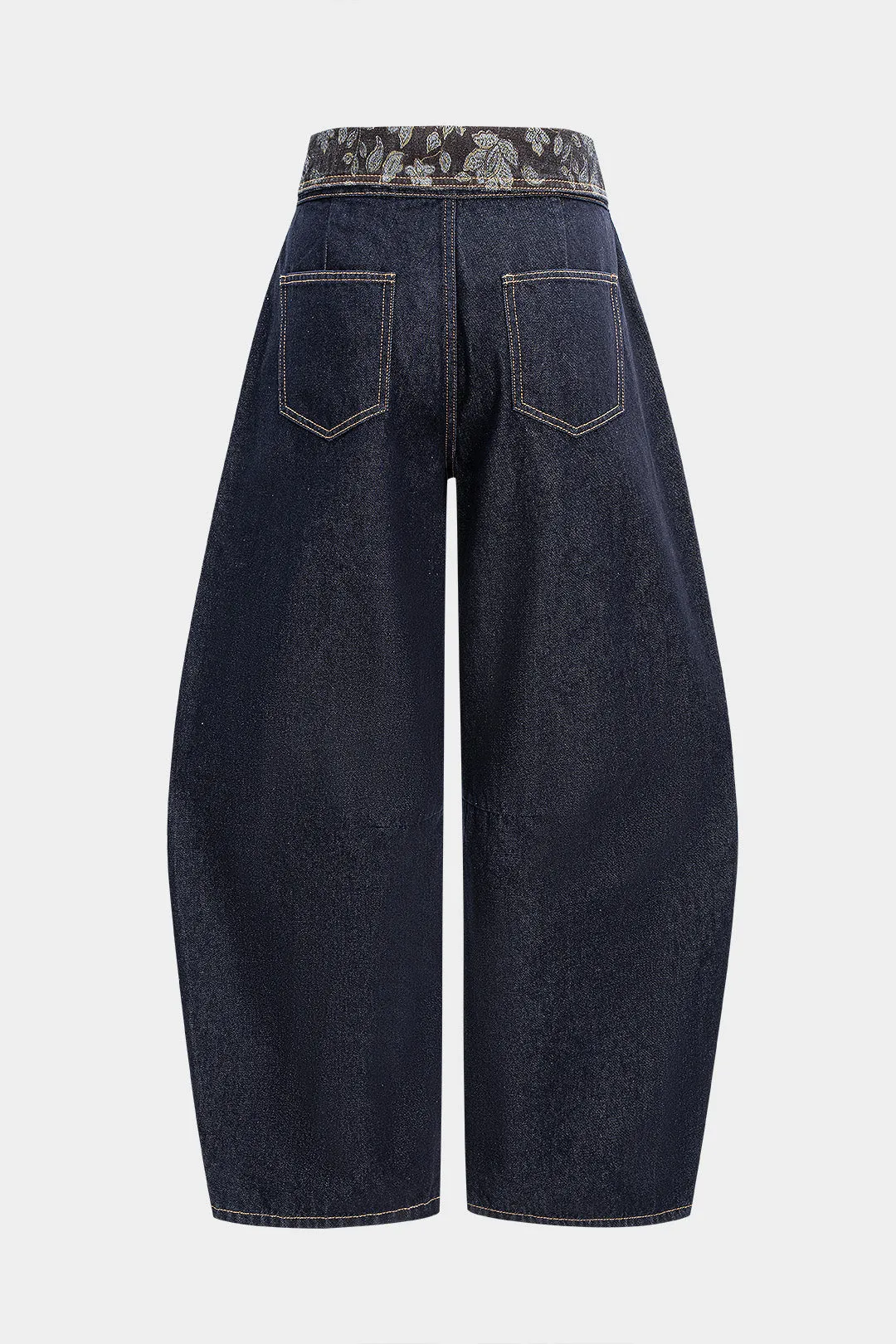 Denim Patchwork Barrel Jeans sold by Micas product image thumbnail 2